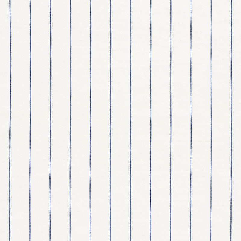Cavett Stripe Blue 75250 by Schumacher Designer Fabric CHAMBRAY COTTON 100% INDIA </p><p>Repeat: Horizontal: 2 3/4" (7CM) and Vertical: 54 - Swanky Fabrics -