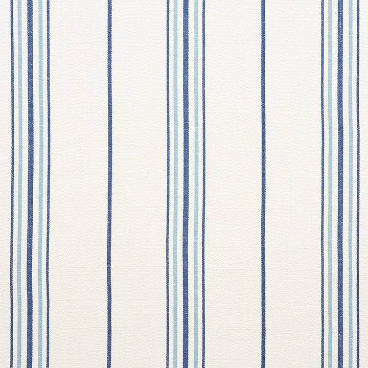 Scarset Stripe Blues 75260 by Schumacher Fabric CHAMBRAY See Sample INDIA - </p><p>Repeat: Horizontal: 10 3/4" (27CM) and Vertical: - 56 1/4" (143CM) - Fabric Carolina -