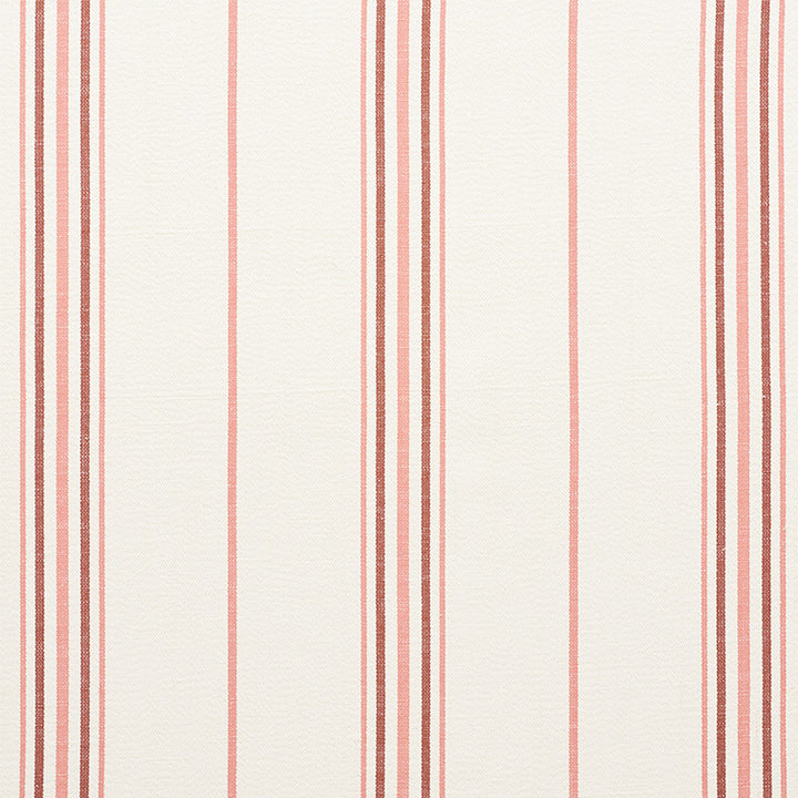 Scarset Stripe Rosewood 75262 by Schumacher Fabric Chambray 100% Cotton Martindale 41,000 Horizontal: 10.75 and Vertical: - 56.25 - Fabric Carolina -
