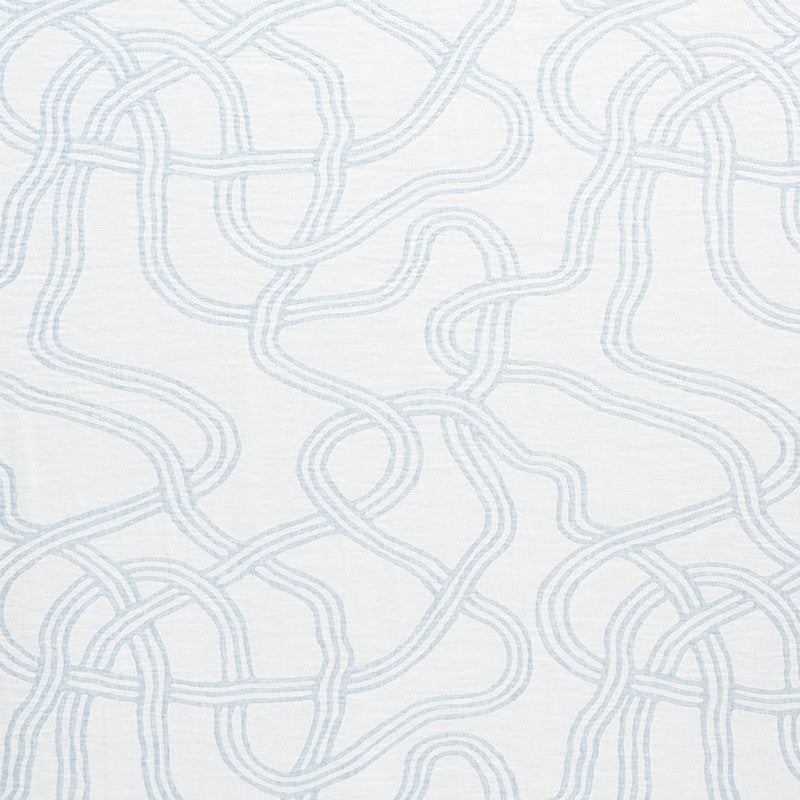 Seabury Light Blue 75290 by Schumacher Designer Fabric CHAMBRAY See Sample SPAIN - </p><p>Repeat: Horizontal: 30" (76CM) and Vertical: 30 3/4" (78CM) 118" (300CM) - Swanky Fabrics -