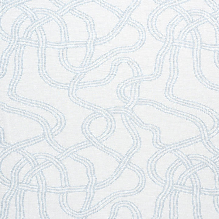 Seabury Light Blue 75290 by Schumacher Designer Fabric CHAMBRAY See Sample SPAIN - </p><p>Repeat: Horizontal: 30" (76CM) and Vertical: 30 3/4" (78CM) 118" (300CM) - Swanky Fabrics -