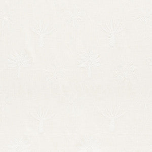 Palmetto Beach Embroidery Ivory 75302 by Schumacher Fabric