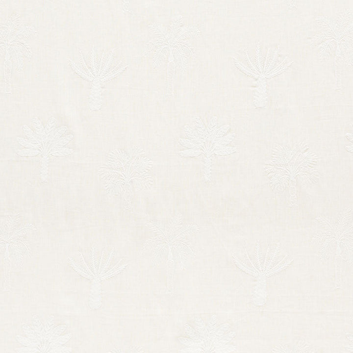 Palmetto Beach Embroidery Ivory 75302 by Schumacher Designer Fabric NAUTILUS See Sample INDIA - </p><p>Repeat: Horizontal: 12 3/4" (32CM) and Vertical: 15 1/4" (39CM) 51 1/2" (131CM) - Swanky Fabrics -