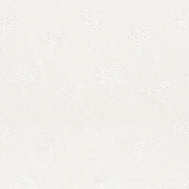 Palmetto Beach Embroidery Ivory 75302 by Schumacher Fabric NAUTILUS LINEN 66% POLYESTER 27% INDIA </p><p>Repeat: Horizontal: 12 3/4" (32CM) and Vertical: 15 1/4" (39CM) 51.5 - Fabric Carolina -