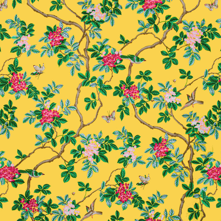 7544-9 Bird & Butterfly by Bassett Mcnab Designer Fabric BASSETT MCNAB PRINTS 100%COT USA CATB 117-2013 WYZENBEEK 27 000 DOUBLE RUB WEAR TEST (HEAVY DUTY) Horizontal: 0.000 and Vertical: 49.000 48 in - Swanky Fabrics -