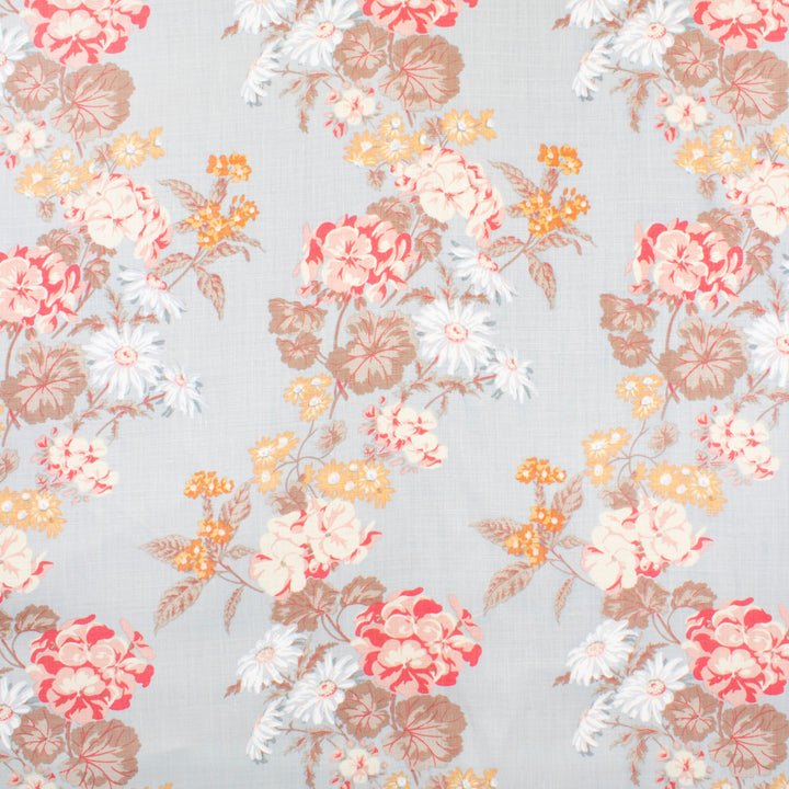 7545L-17 Summer Garden Cloud by Bassett Mcnab Fabric NOT SAMPLED 100%LIN USA Horizontal: 26.5 and Vertical: 13.5 54 in - Fabric Carolina -