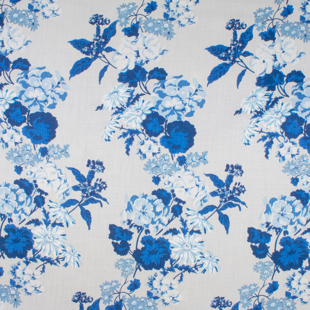 7545L-44 Summer Garden Breakers by Bassett Mcnab Fabric NOT SAMPLED 100%LIN USA Horizontal: 26.5 and Vertical: 13.5 54 in - Fabric Carolina -