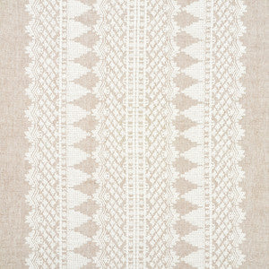 Wentworth Embroidery Natural 75472 by Schumacher Fabric