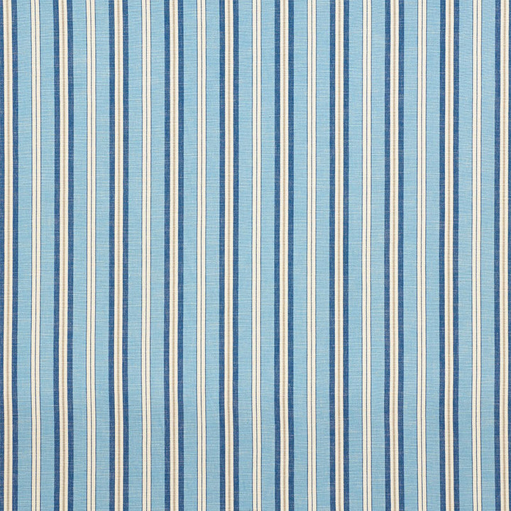 Lewis Stripe Blue 75503 by Schumacher Designer Fabric NEW TRADITIONAL COTTON 67% VISCOSE 19% ITALY MARTINDALE 33,000 </p><p>Repeat: Horizontal: 3 3/4" (10CM) and Vertical: 59.75 - Swanky Fabrics -