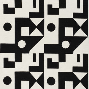 Binary Embroidery Black 75690 by Schumacher Fabric