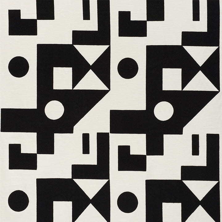 Binary Embroidery Black 75690 by Schumacher Fabric PORTER TELEO See Sample INDIA - </p><p>Repeat: Horizontal: 25" (64CM) and Vertical: 30 1/2" (77CM) 50" (127CM) - Fabric Carolina -