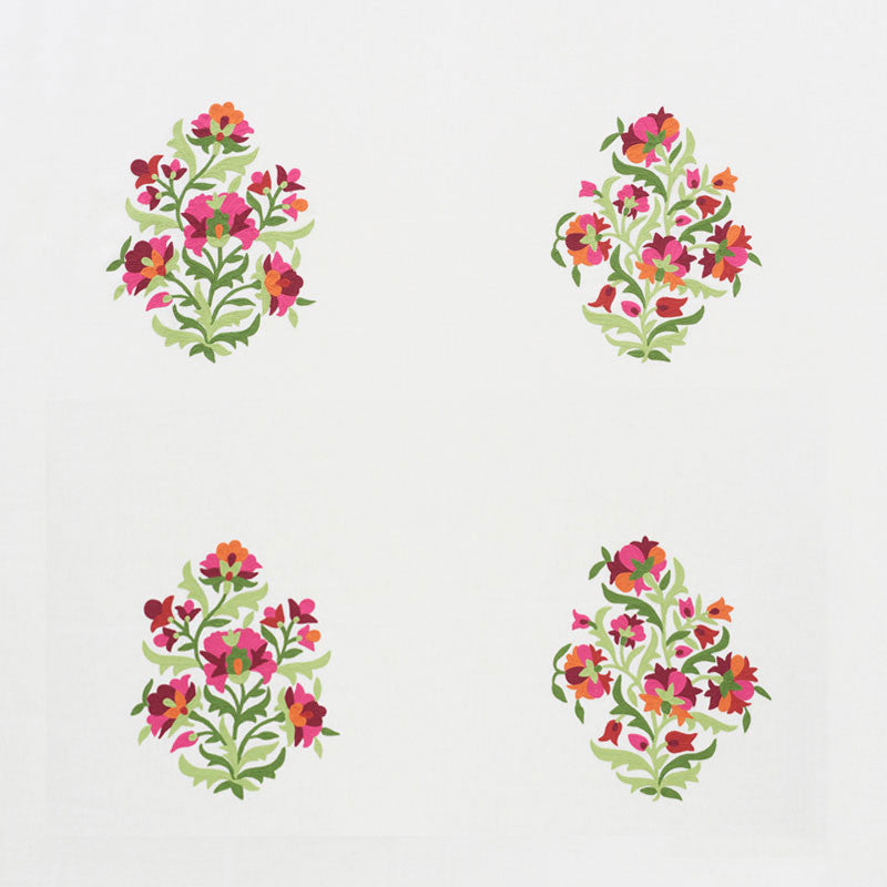 Antalya Medallion Embroidery Garnet 75741 by Schumacher Fabric Ottoman-Chic 85% Linen, 15% Acrylic Wyzenbeek 68,000 Horizontal: 56 and Vertical: 52.5 56 - Fabric Carolina -