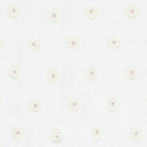Button Flower Sheer Ivory 75750 by Schumacher Fabric