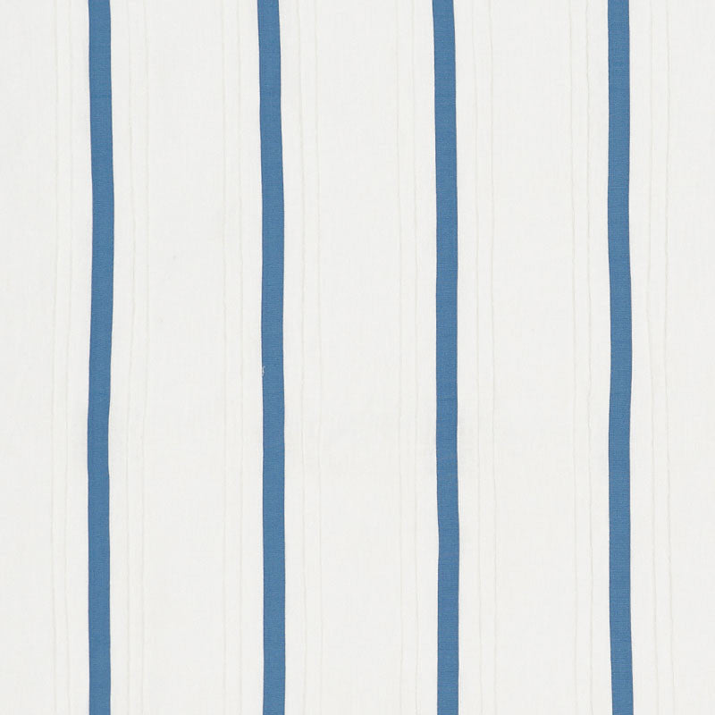 Stripe Applique Sheer Blue 75760 by Schumacher Fabric NATURAL SHEERS See Sample INDIA - </p><p>Repeat: Horizontal: 6 1/2" (17CM) and Vertical: - 50 3/4" (129CM) - Fabric Carolina -