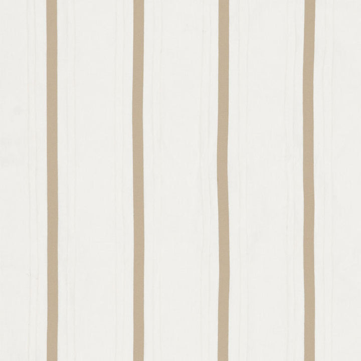 Stripe Applique Sheer Tan 75762 by Schumacher Fabric NATURAL SHEERS See Sample INDIA - </p><p>Repeat: Horizontal: 6 1/2" (17CM) and Vertical: - 50 3/4" (129CM) - Fabric Carolina -