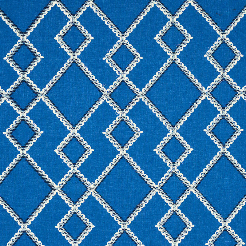 Branson Embroidery Blue 75891 by Schumacher Fabric HAPPY TOGETHER II LINEN 62% POLYESTER 38% INDIA </p><p>Repeat: Horizontal: 8 1/8" (21CM) and Vertical: 15" (38CM) 55 - Fabric Carolina -