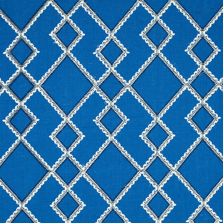 Branson Embroidery Blue 75891 by Schumacher Fabric HAPPY TOGETHER II LINEN 62% POLYESTER 38% INDIA </p><p>Repeat: Horizontal: 8 1/8" (21CM) and Vertical: 15" (38CM) 55 - Fabric Carolina -