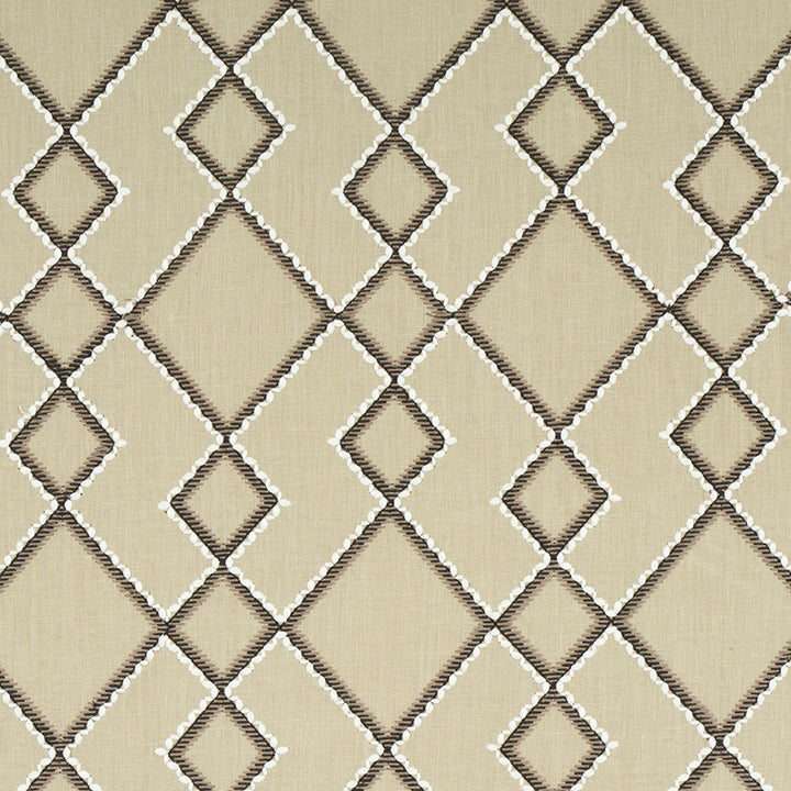Branson Embroidery Taupe 75892 by Schumacher Fabric HAPPY TOGETHER II LINEN 62% POLYESTER 38% INDIA </p><p>Repeat: Horizontal: 8 1/8" (21CM) and Vertical: 15" (38CM) 55 - Fabric Carolina -