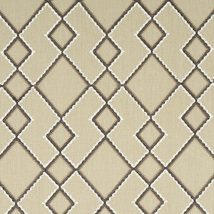 Branson Embroidery Taupe 75892 by Schumacher Fabric