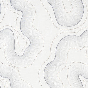 Topo Sheer Slate 75901 by Schumacher Fabric