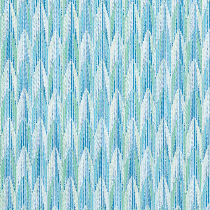 Verdant Aqua & Leaf 75910 by Schumacher Fabric Indooroutdoor-Prints-Wovens-Iii 100% Acrylic - Horizontal: 6.875 and Vertical: 6.375 54.25 - Fabric Carolina -