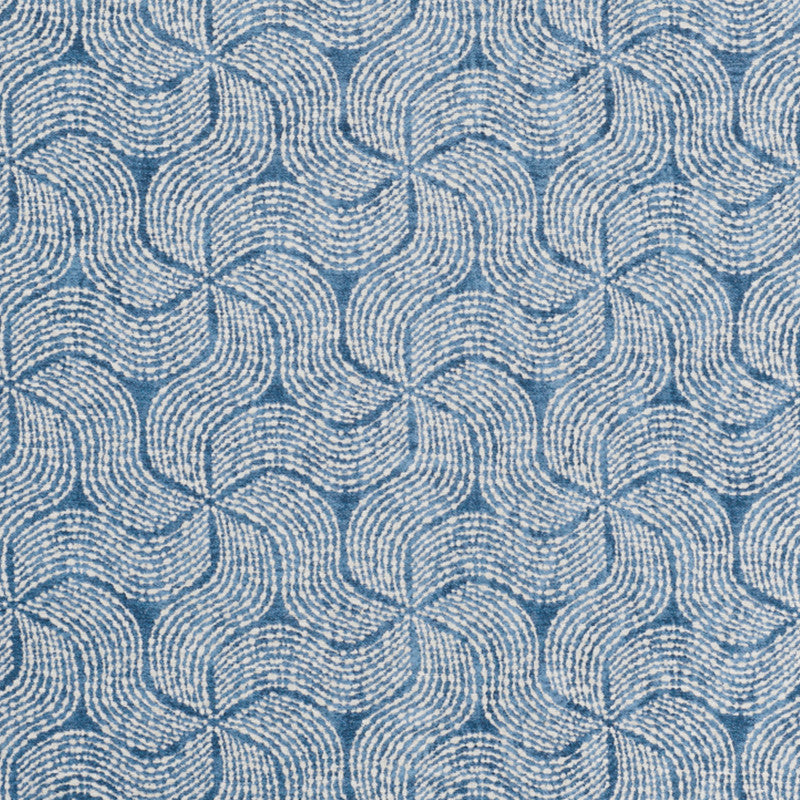 Fiador Blue 76052 by Schumacher Designer Fabric CLUB CAVALIER See Sample ITALY - </p><p>Repeat: Horizontal: 13 3/4" (35CM) and Vertical: 7 1/2" (19CM) 55" (140CM) - Swanky Fabrics -