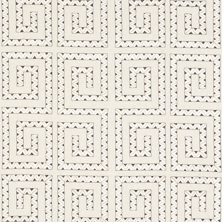 Prado Embroidery Graphite 76070 by Schumacher Designer Fabric CLUB CAVALIER LINEN 85% VISCOSE 15% INDIA </p><p>Repeat: Horizontal: 12" (30CM) and Vertical: 14 1/2" (37CM) 52 - Swanky Fabrics -
