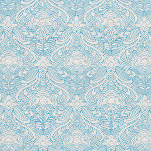 Hendrix Embroidery Blue 76160 by Schumacher Fabric