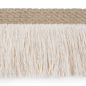 Braided Linen Fringe Ivory 76264 by Schumacher Fabric