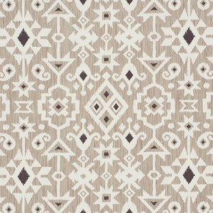 Crusoe Ikat Greige 76520 by Schumacher Fabric