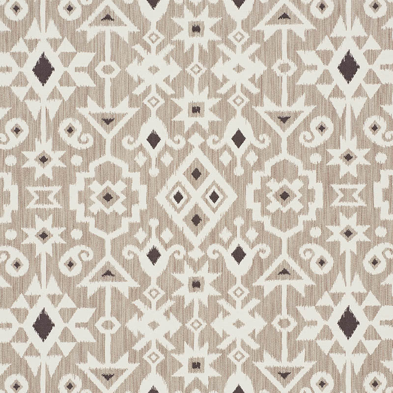 Crusoe Ikat Greige 76520 by Schumacher Designer Fabric WORLD VIEW COTTON 65% VISCOSE 35% ITALY MARTINDALE 14,000 </p><p>Repeat: Horizontal: 28" (71CM) and Vertical: 23 1/2" (60CM) 55.875 - Swanky Fabrics -