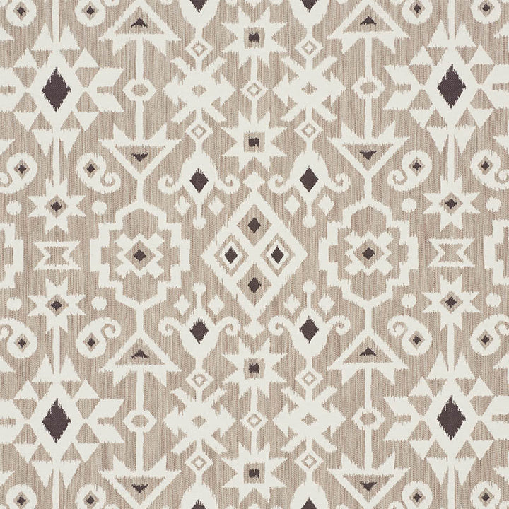 Crusoe Ikat Greige 76520 by Schumacher Designer Fabric WORLD VIEW COTTON 65% VISCOSE 35% ITALY MARTINDALE 14,000 </p><p>Repeat: Horizontal: 28" (71CM) and Vertical: 23 1/2" (60CM) 55.875 - Swanky Fabrics -