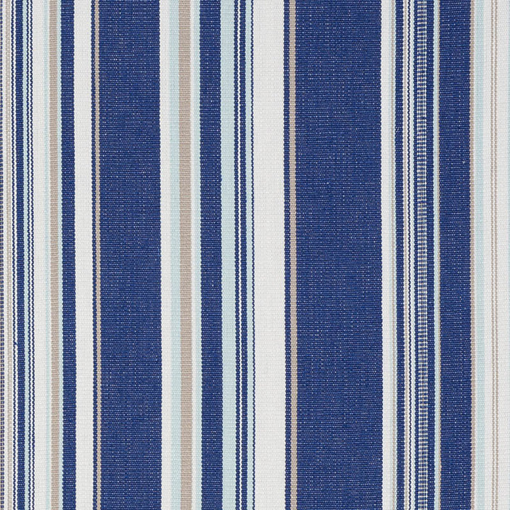 Ponderosa Stripe Blue 76630 by Schumacher Fabric INDOOR/OUTDOOR LINEN LINEN 96% ACRYLIC 4% FRANCE MARTINDALE 16,000 </p><p>Repeat: Horizontal: 14" (36CM) and Vertical: 56.875 - Fabric Carolina -