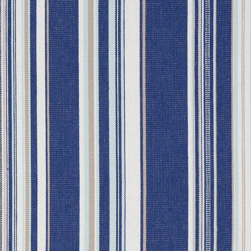 Ponderosa Stripe Blue 76630 by Schumacher Designer Fabric INDOOR/OUTDOOR LINEN LINEN 96% ACRYLIC 4% FRANCE MARTINDALE 16,000 </p><p>Repeat: Horizontal: 14" (36CM) and Vertical: 56.875 - Swanky Fabrics -