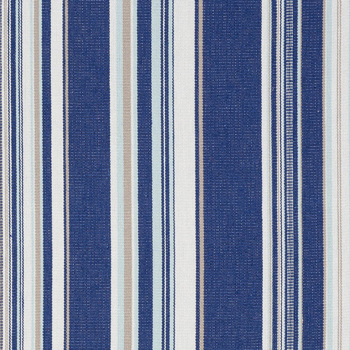 Ponderosa Stripe Blue 76630 by Schumacher Designer Fabric INDOOR/OUTDOOR LINEN See Sample FRANCE MEDIUM </p><p>Repeat: Horizontal: 14" (36CM) and Vertical: - 56 7/8" (145CM) - Swanky Fabrics -