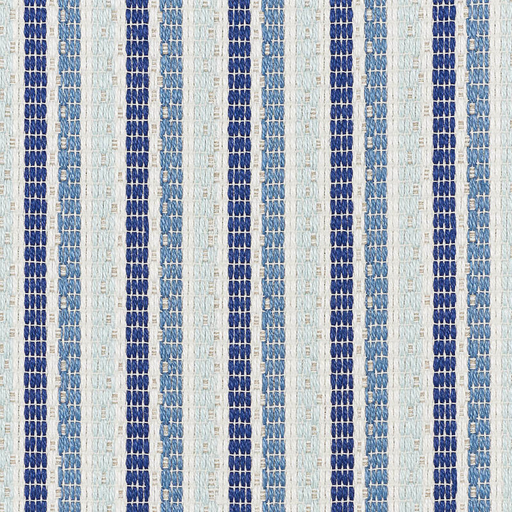 Barbary Stripe Blue 76641 by Schumacher Fabric INDOOR/OUTDOOR LINEN LINEN 78% ACRYLIC 22% FRANCE </p><p>Repeat: Horizontal: 3 1/2" (9CM) and Vertical: 2 7/8" (7CM) 55 - Fabric Carolina -