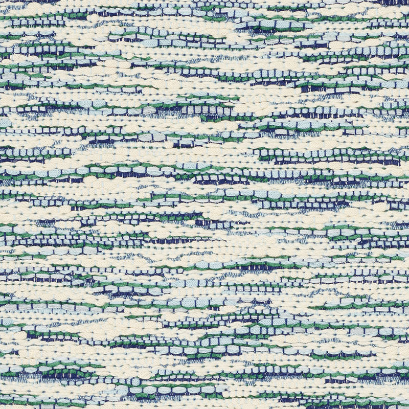 Walker Blues 76780 by Schumacher Designer Fabric FOLK ART COTTON 47% LINEN 27% ITALY </p><p>Repeat: Horizontal: and Vertical: 53.5 - Swanky Fabrics -