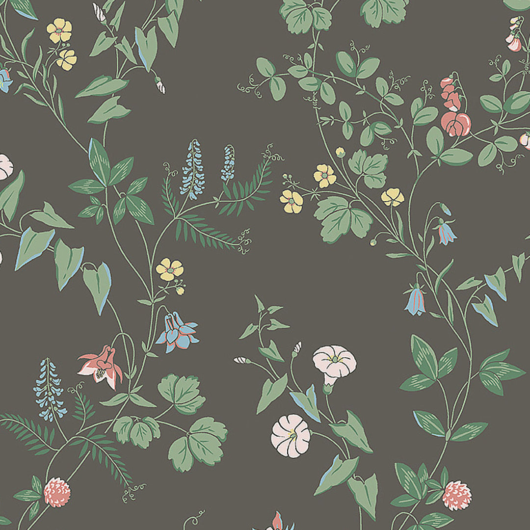 Midsummers Eve - Charcoal by Schumacher Wallcovering