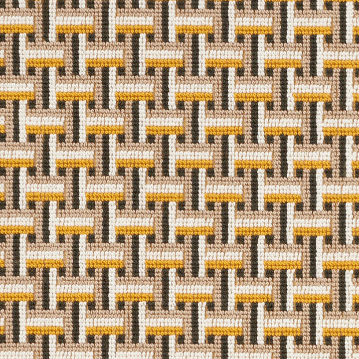 Saxon Epingle Ochre 76972 by Schumacher Fabric CLASSIC WOVENS II See Sample BELGIUM - </p><p>Repeat: Horizontal: 1 1/8" (3CM) and Vertical: 1 1/2" (4CM) 54" (134CM) - Fabric Carolina -