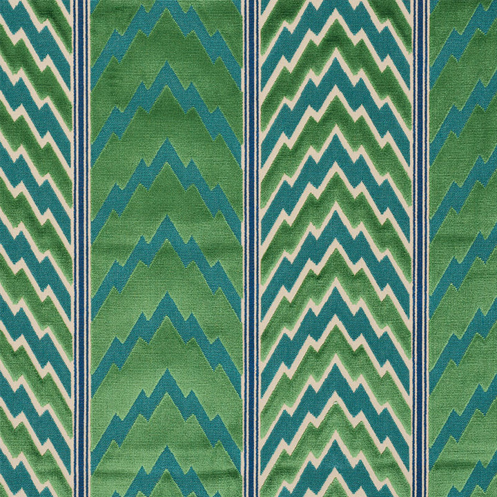 Florentine Velvet Emerald 77110 by Schumacher Fabric TIMOTHY CORRIGAN See Sample BELGIUM MEDIUM DURABILITY </p><p>Repeat: Horizontal: 13 5/8" (35CM) and Vertical: 3 1/8" (8CM) 54" (137CM) - Fabric Carolina -