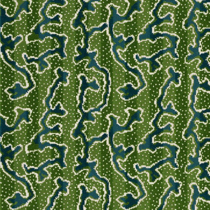 Corail Velvet Emerald 77130 by Schumacher Fabric TIMOTHY CORRIGAN COTTON 100% BELGIUM </p><p>Repeat: Horizontal: 6 5/8" (17CM) and Vertical: 6 3/4" (17CM) 54 - Fabric Carolina -