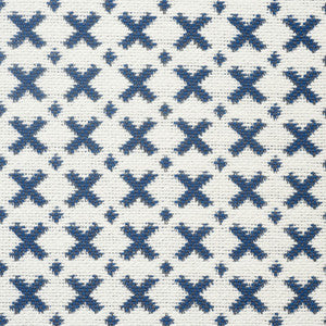 Elias Blue & Ivory 77200 by Schumacher Fabric