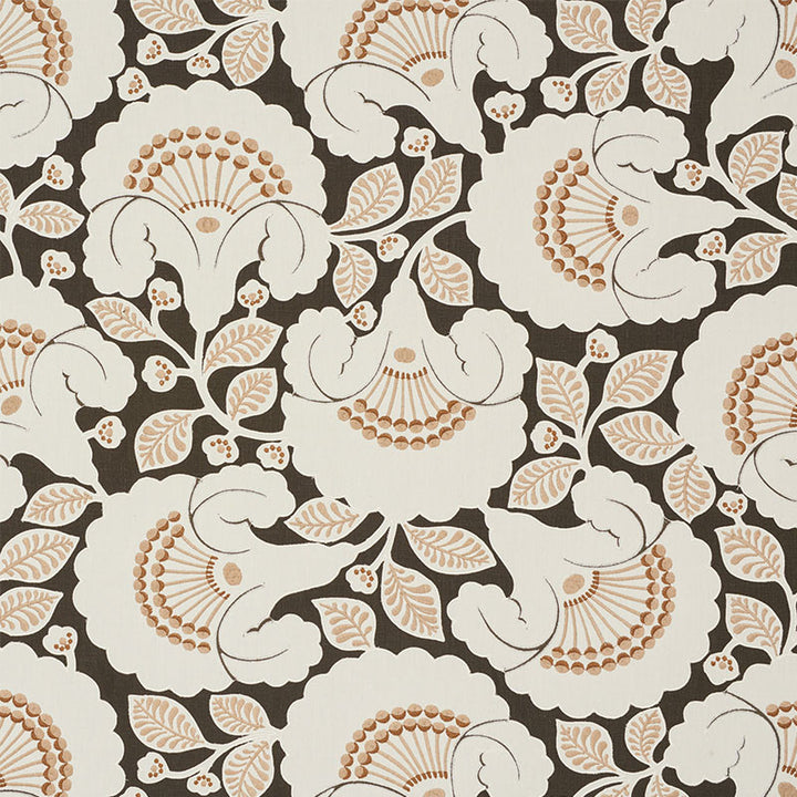 Jackie Applique Embroidery Cinder 77302 by Schumacher Fabric WALLFLOWERS See Sample INDIA - </p><p>Repeat: Horizontal: 25 3/8" (64CM) and Vertical: 23 1/2" (60CM) 50 3/4" (129CM) - Fabric Carolina -