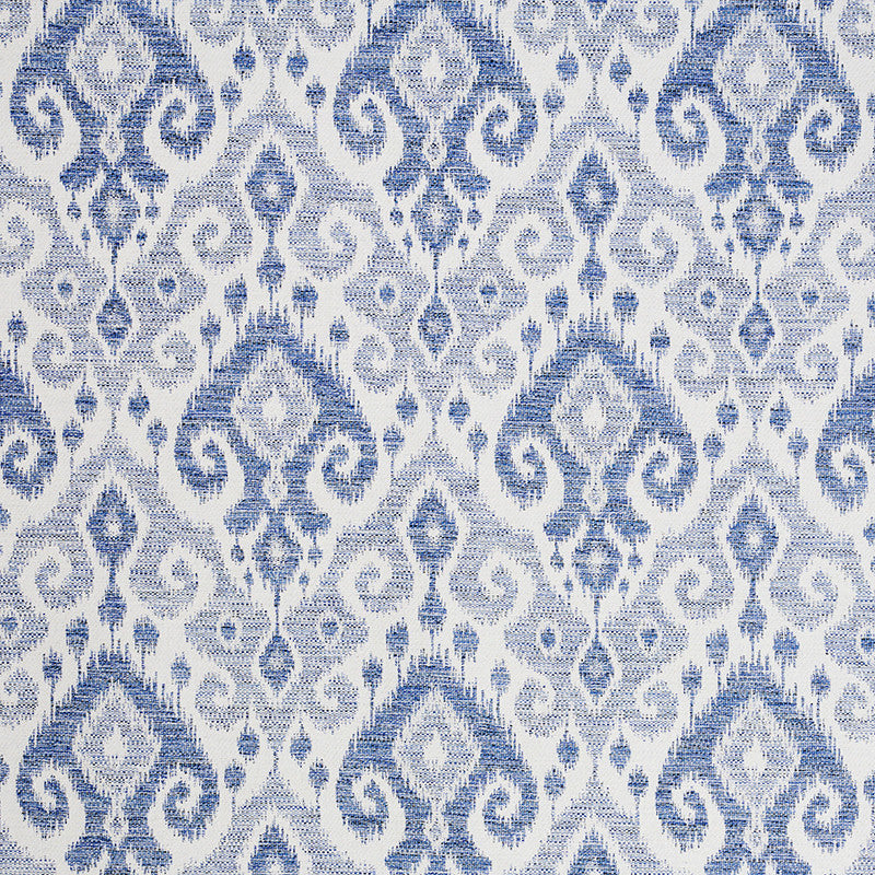Dedra Performance Indigo 77362 by Schumacher Designer Fabric NEW TRADITIONAL II COTTON 56% VISCOSE 16% ITALY MARTINDALE 18,000 </p><p>Repeat: Horizontal: 13 3/4" (35CM) and Vertical: 29 1/2" (75CM) 55 - Swanky Fabrics -