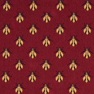 Bee Epingle Red 77410 by Schumacher Fabric