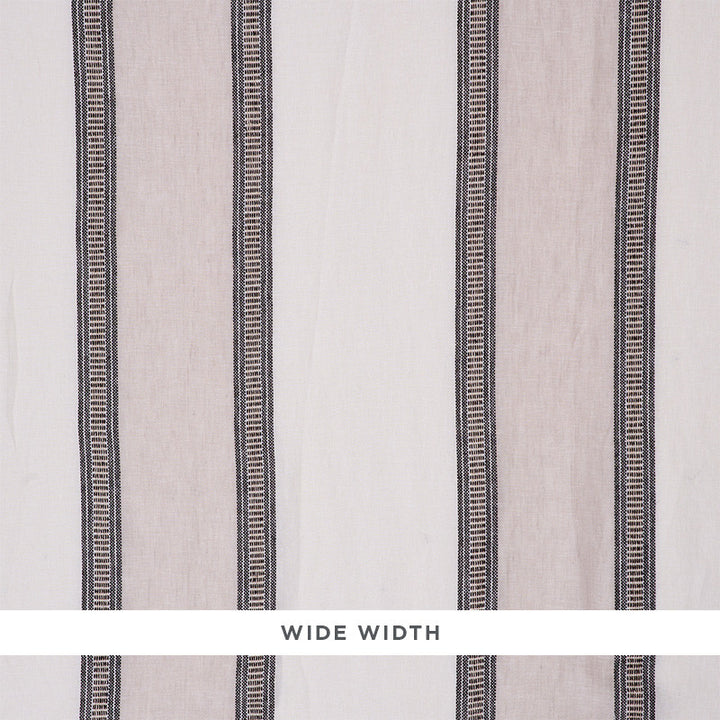Senita Stripe Sheer Neutral 77430 by Schumacher Fabric TRUE WEST LINEN 100% TURKEY </p><p>Repeat: Horizontal: and Vertical: 17 1/4" (44CM) 113 - Fabric Carolina -
