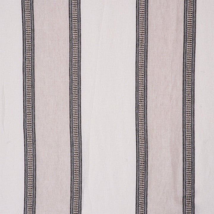 Senita Stripe Sheer Neutral 77430 by Schumacher Designer Fabric TRUE WEST See Sample TURKEY - </p><p>Repeat: Horizontal: - and Vertical: 17 1/4" (44CM) 113" (338CM) - Swanky Fabrics -