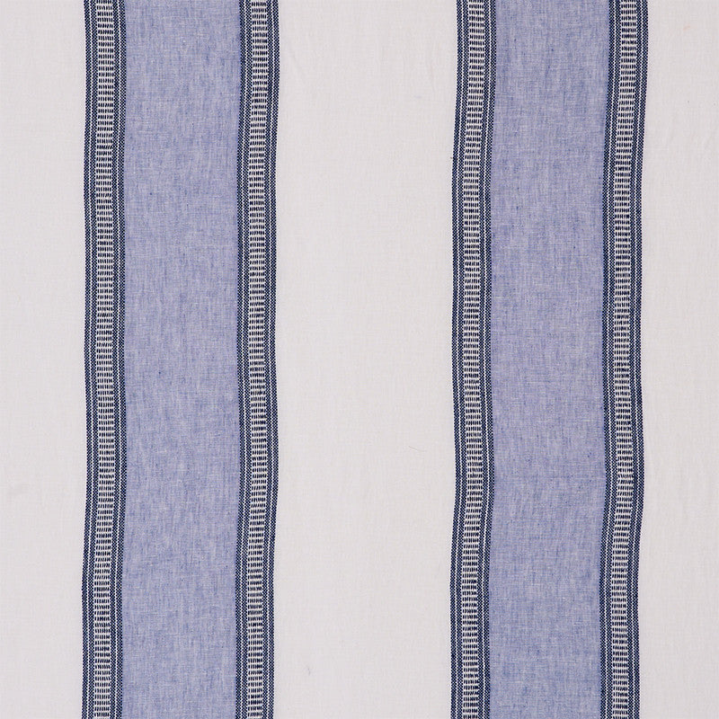 Senita Stripe Sheer Blue 77431 by Schumacher Designer Fabric TRUE WEST See Sample TURKEY - </p><p>Repeat: Horizontal: - and Vertical: 17 1/4" (44CM) 113" (338CM) - Swanky Fabrics -