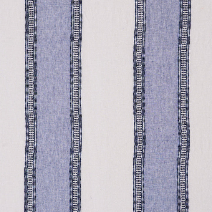 Senita Stripe Sheer Blue 77431 by Schumacher Designer Fabric TRUE WEST See Sample TURKEY - </p><p>Repeat: Horizontal: - and Vertical: 17 1/4" (44CM) 113" (338CM) - Swanky Fabrics -