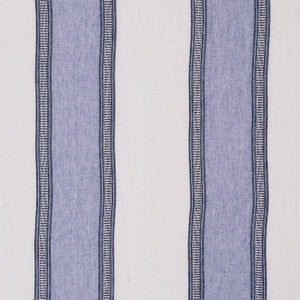Senita Stripe Sheer Blue 77431 by Schumacher Fabric
